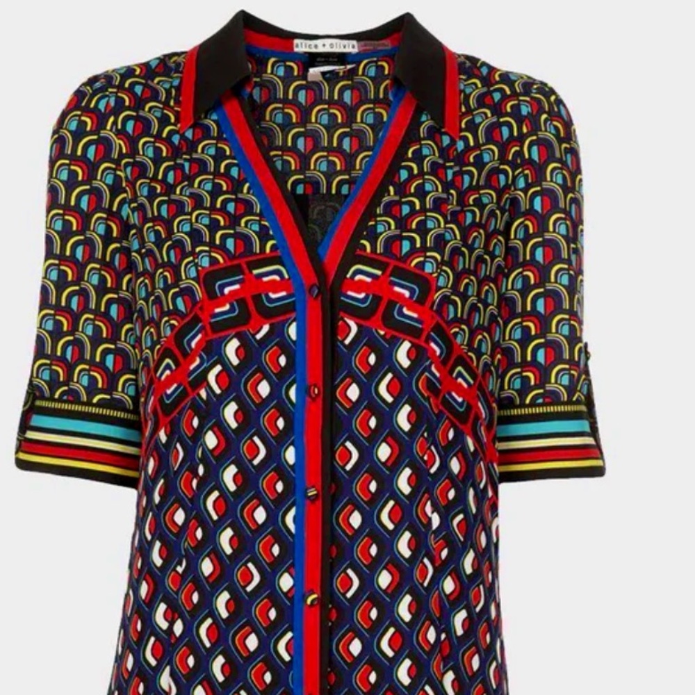 Alice + Olivia colorful shirt dress NWT XL💝